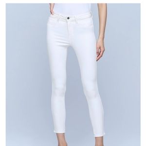 NWT L'AGENCE Margot High Rise Skinny Jean in Vintage White Size 28